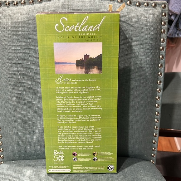 NRFB NEW Scotland Dolls of the World Pink Label Barbie 50th Anniversary Red - Picture 2 of 4